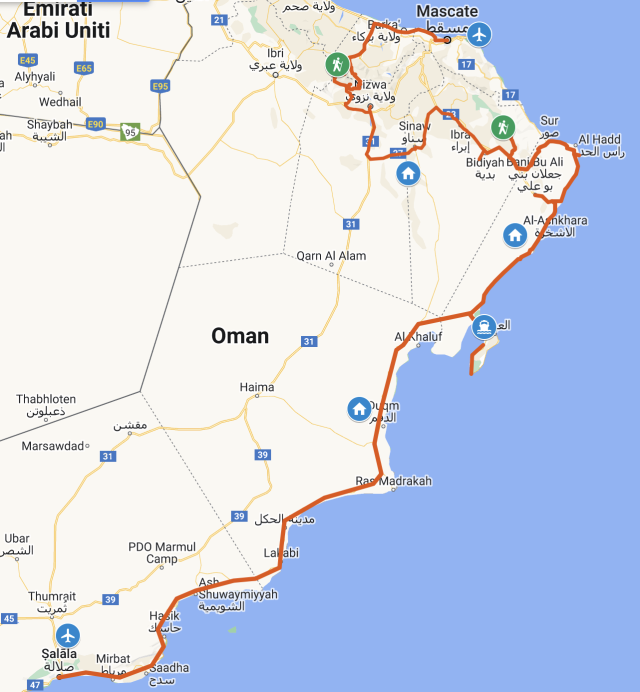 Oman 16 gg su misura