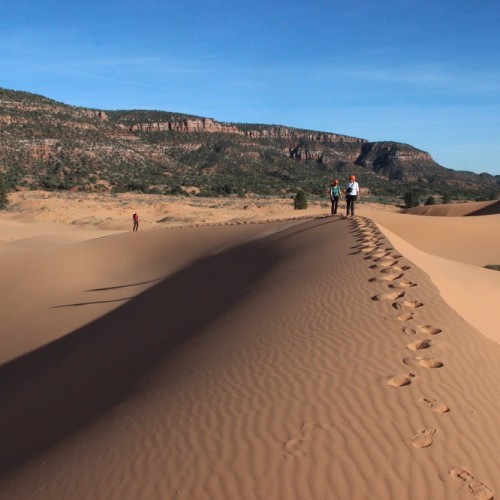 pink sand dunes