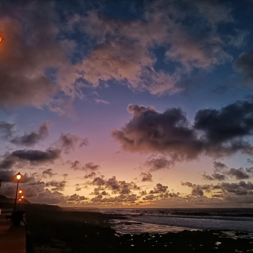tramonto nel paesino de La Santa