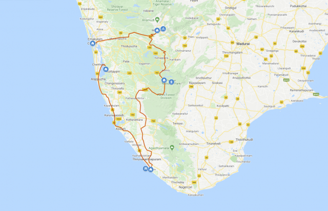 India Sud Kerala su misura