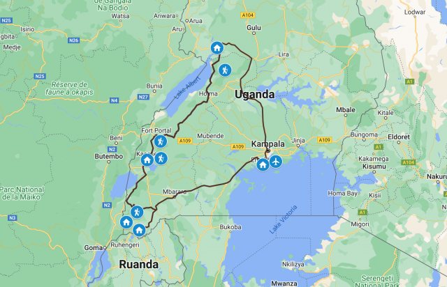 Uganda mappa